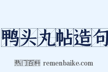 鸭头丸帖造句是什么意思的图片